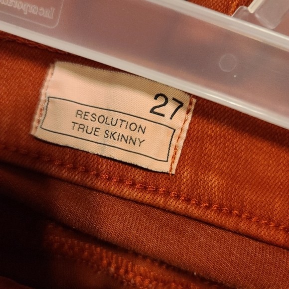 Gap 1969 True Skinny Revolution Women's 27 Red/burnt Orange Legging Jeans - Picture 4 of 6